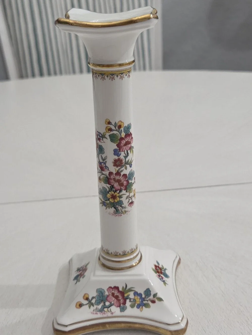 Coalport Ming Rose Candlestick Made In England